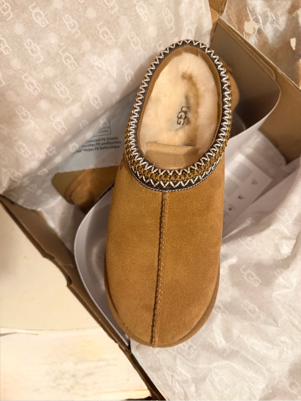 Women’s UGG Chestnut Suede Shearling-Lined Mule
